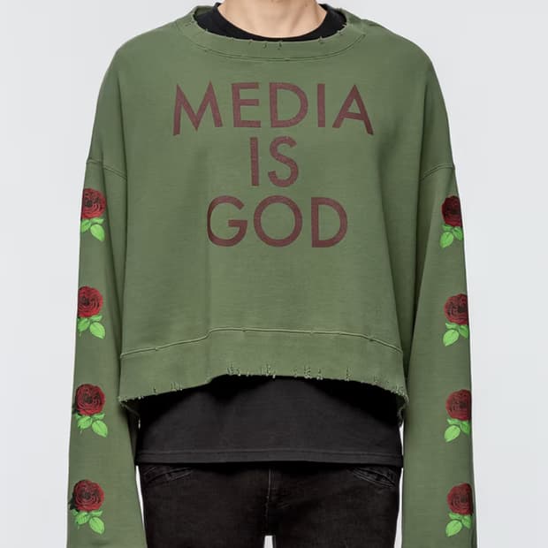 (2)언더커버 미디어이즈갓 맨투맨 카키