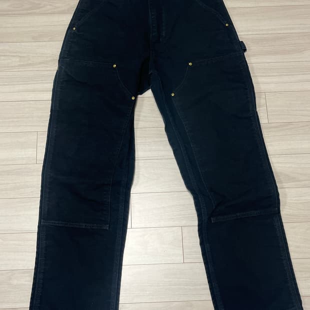 빈티지 칼하트 더블니 블랙 USA 32x30