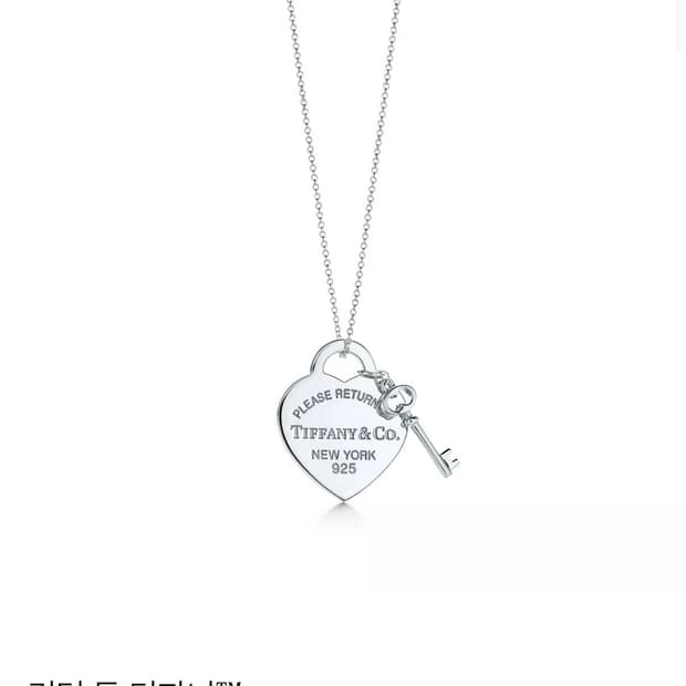 티파니앤코 리턴 투 하트 태그 키 목걸이