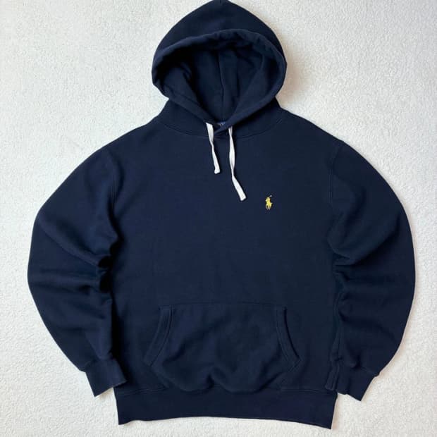 폴로 랄프로렌 네이비 미니멀리즘 후드 티셔츠 PN5874   