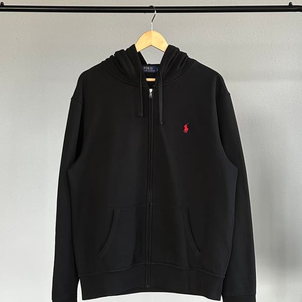 [L]폴로 랄프로렌 블랙 기모 후드집업