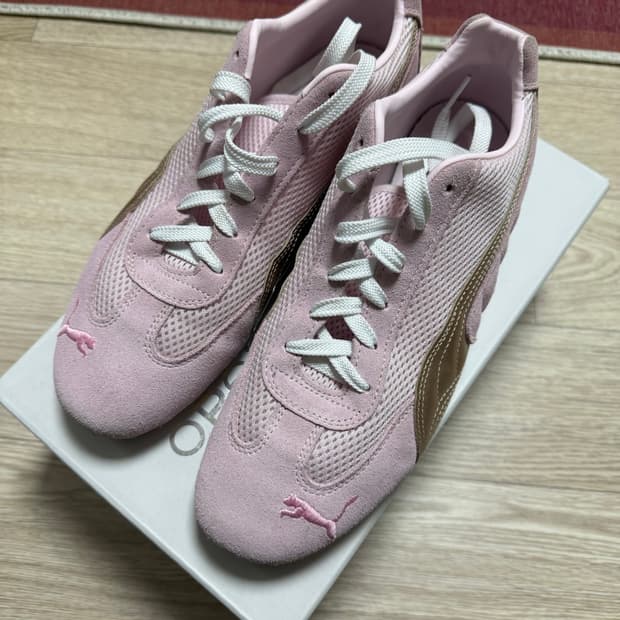 푸마 x 오픈yy 콜라보 스피드캣 핑크 275사이즈 판매
