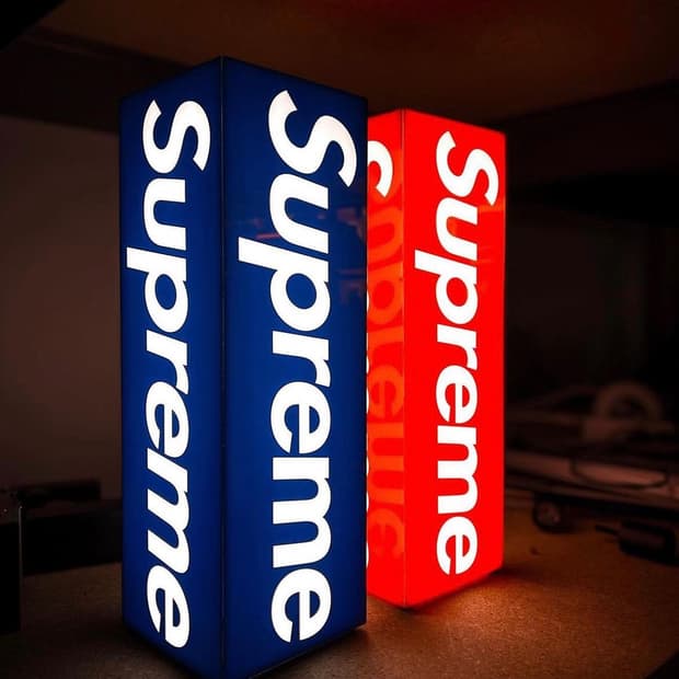 Supreme 슈프림 bax logo lamp 박스로고