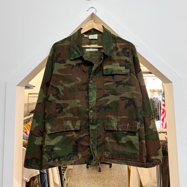 70s Game Winner 우드랜드 카모 셔츠 자켓 made in US