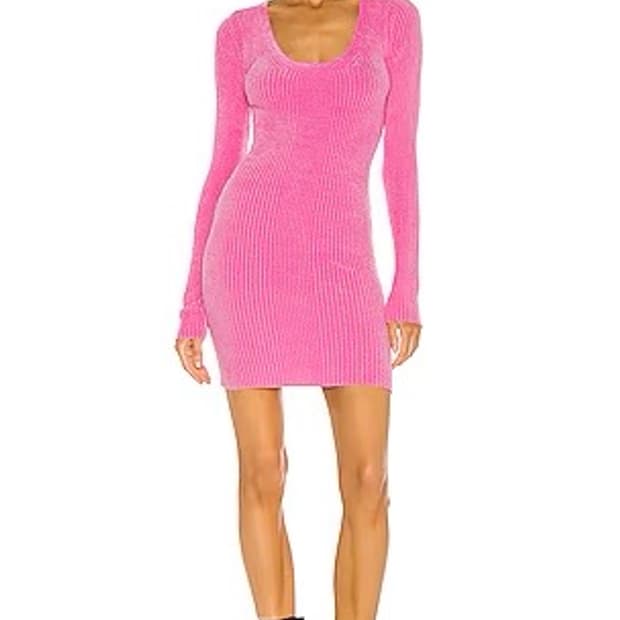 Helmut lang ribbed knit dress