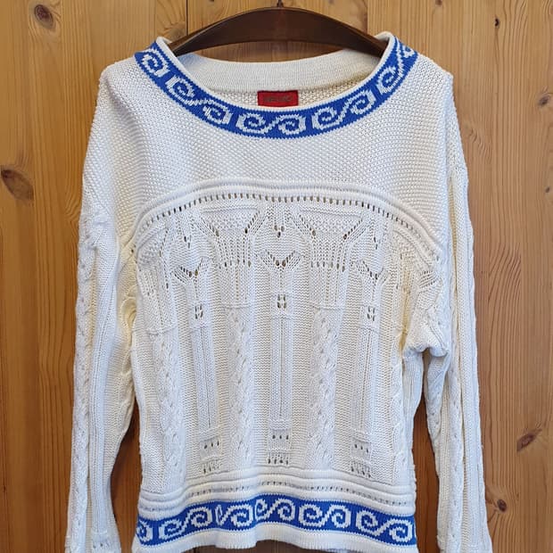 55/66.겐죠 크롭 블록니트