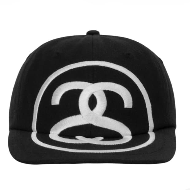 스투시 빅 링크 로우 프로 스트랩백 캡 블랙