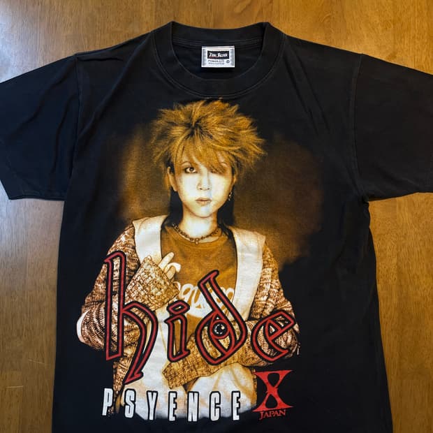 X Japan 히데 밴드 락 티셔츠 