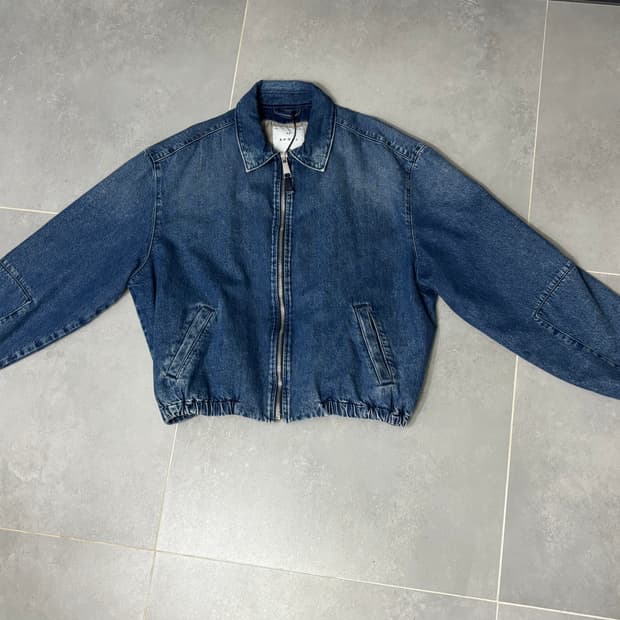 [S]유럽 에드윈 크롭 데님 봄버자켓