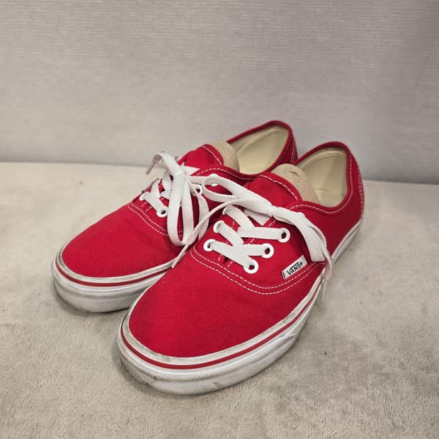 반스 어센틱 레드 스니커즈 240mm