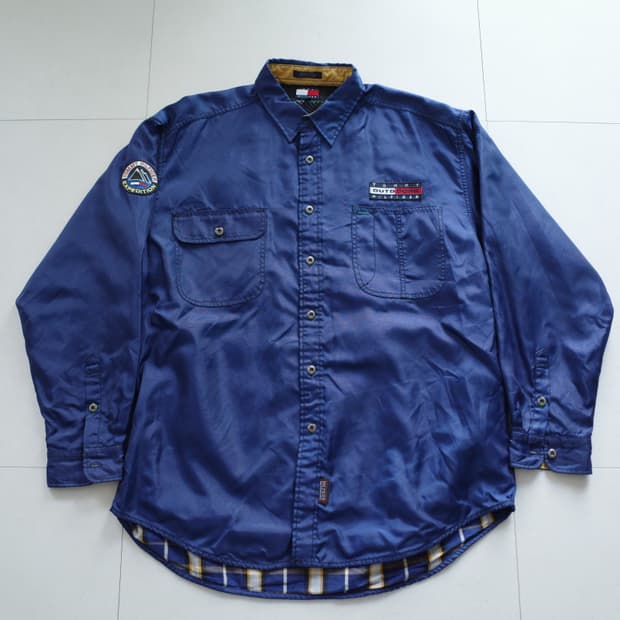 90s 타미힐피거 올드스쿨 아웃도어 셔츠 자켓 L