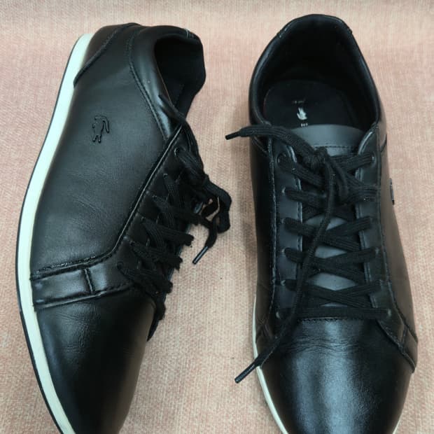 라코스테 265mm-  레이 레이스스니커즈 블랙레더