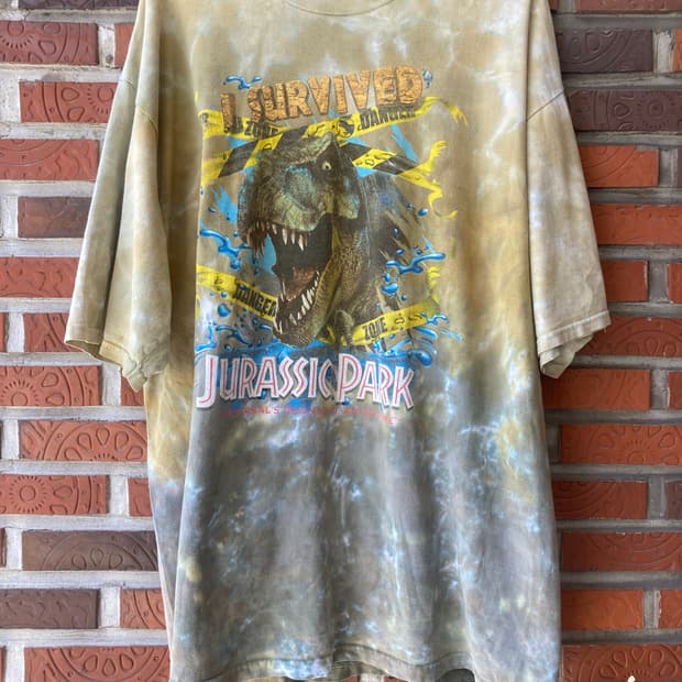 00s jurassic park tie dye tshirt