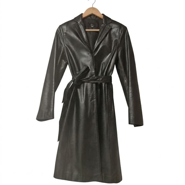 미니멀 슬림핏 리얼 레더코트