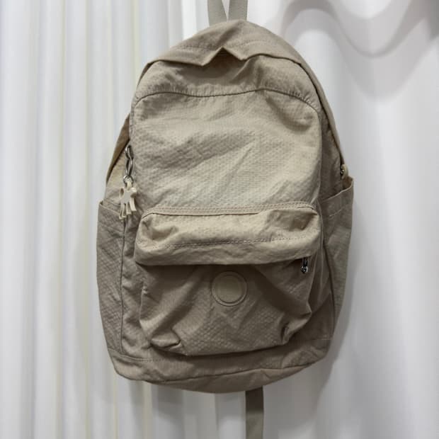 kipling beige backpack