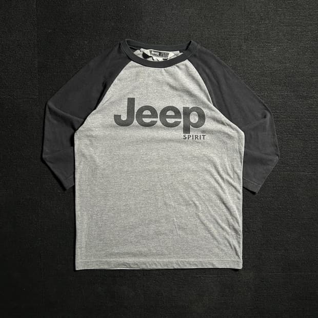 Jeep 차콜 빅로고 7부 티셔츠