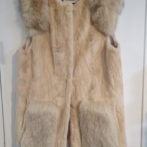밍크 퍼 베스트 55-66