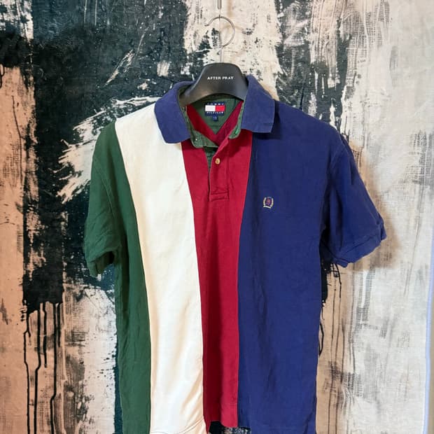 90’s Tommy Hilfiger  color polo t-shirt 