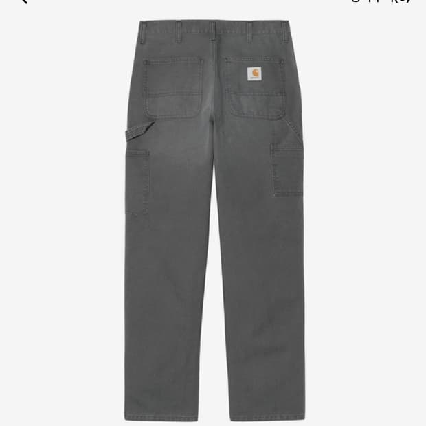 칼하트 wip 싱글 니 팬츠 디어본 그래파이트 스톤 캔버스