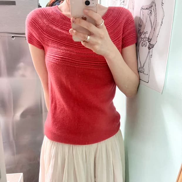 Untitled 울 100 반팔 니트 