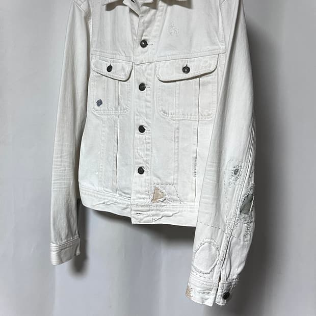 Polo Vintage Destroyed Patch 데님 트러커자켓