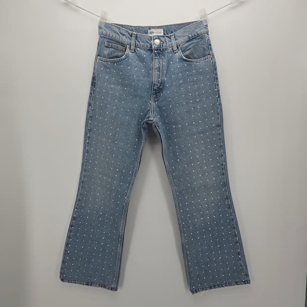 ZARA 스톤 장식 여성 데님 팬츠 EUR 36