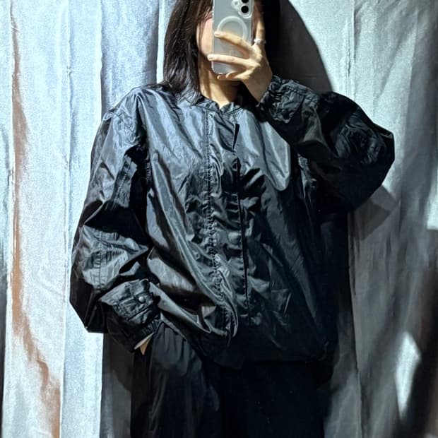 L 할리데이비슨 블랙 나일론 자켓