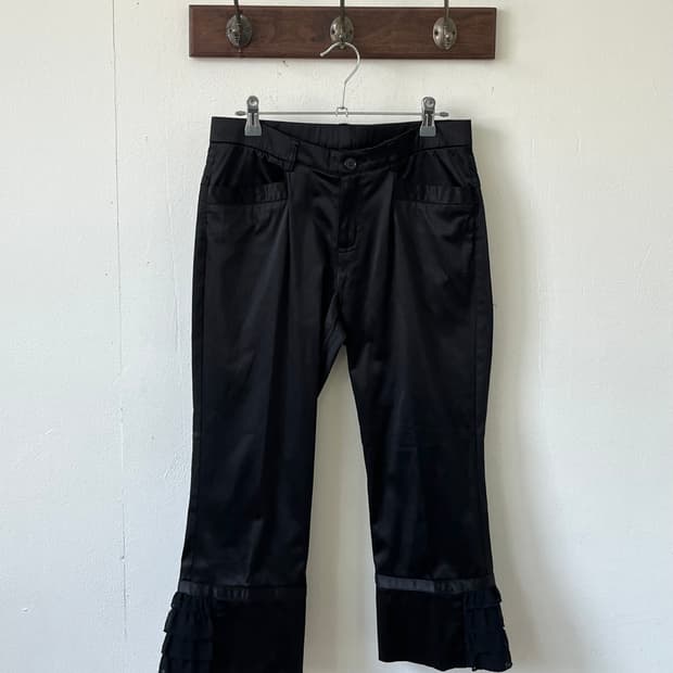 Japan vtg 블랙 7부 바지