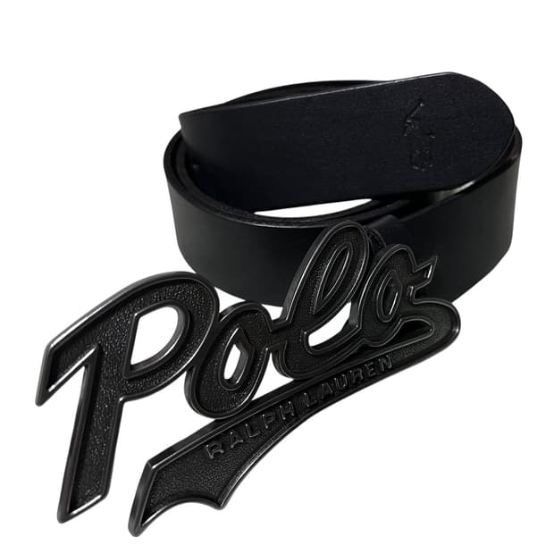 (새상품) 폴로 랄프로렌 블랙 빅로고 웨스턴 벨트 36사이즈