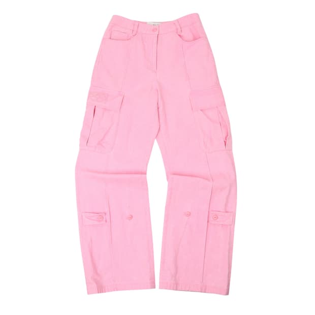 Kijun 기준 핑크 카고팬츠