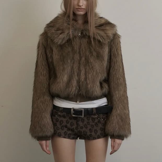 셋업이엑스이 FUR SHORT JACKET