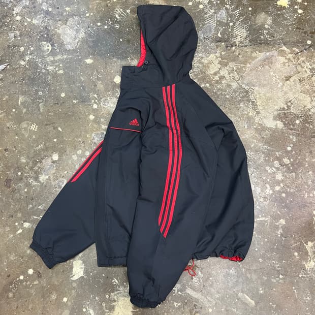 110) 올드 아디다스 리버시블 양면 방풍 누빔패딩점퍼 자켓 올드스쿨