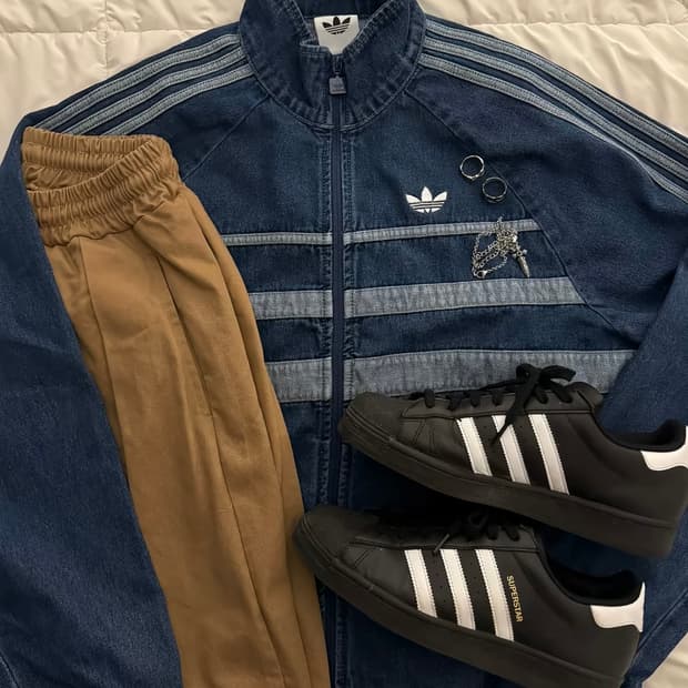 아디다스 데님 삼선 저지 (국내 미발매)