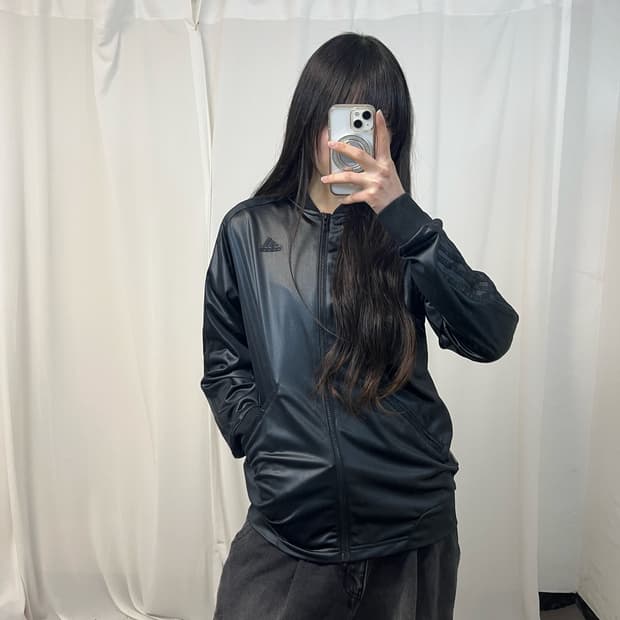 Adidas black glossy jersey