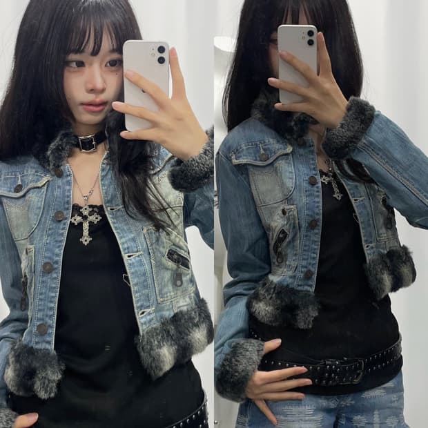 🎸데님 숏 쉐르파 자켓🎸