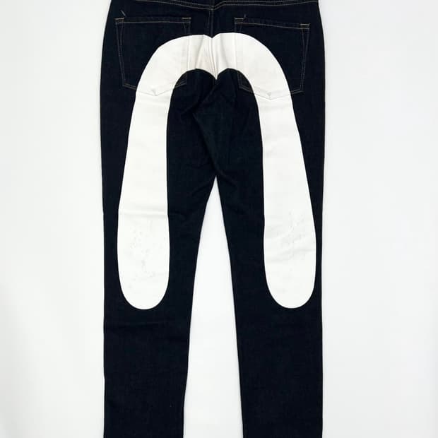 에비수 빅로고 빅다이콕 데님팬츠