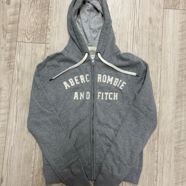 아베크롬비 딱붙핏 후드집업 그레이 m