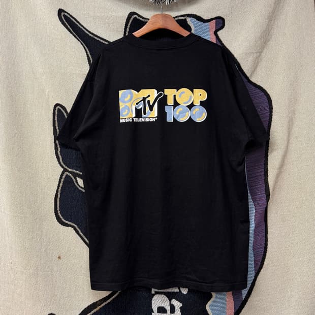 90s MTV 뮤직 텔레비전 탑100 프로모션 티셔츠 made in US