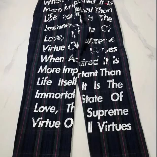 [정품] 슈프림 x 준야와타나베 CDG 프린티드 워크 팬츠 34