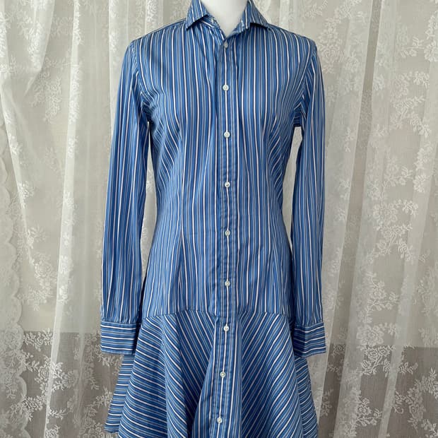 2) 폴로 랄프로렌 셔츠 원피스 블루