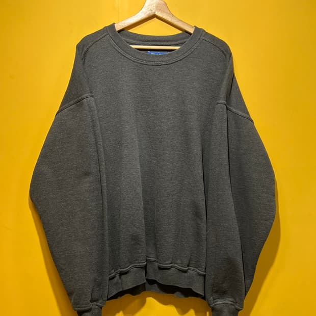 90s [2XL] 러셀 플루마 빈티지 맨투맨 차콜 그레이