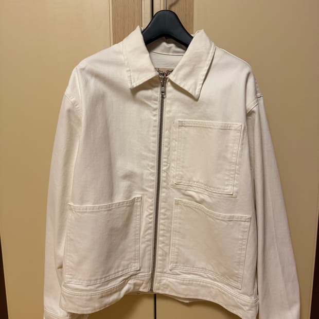 스투시 zip work jacket overdyed