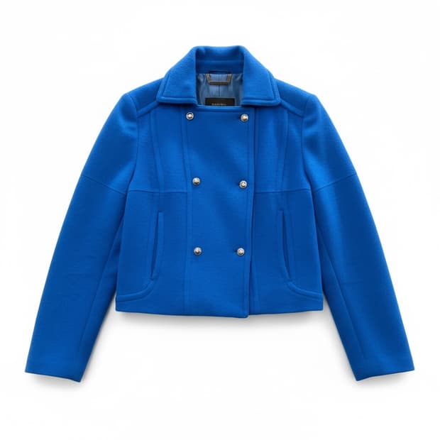 Time 파란색 더블코트 L