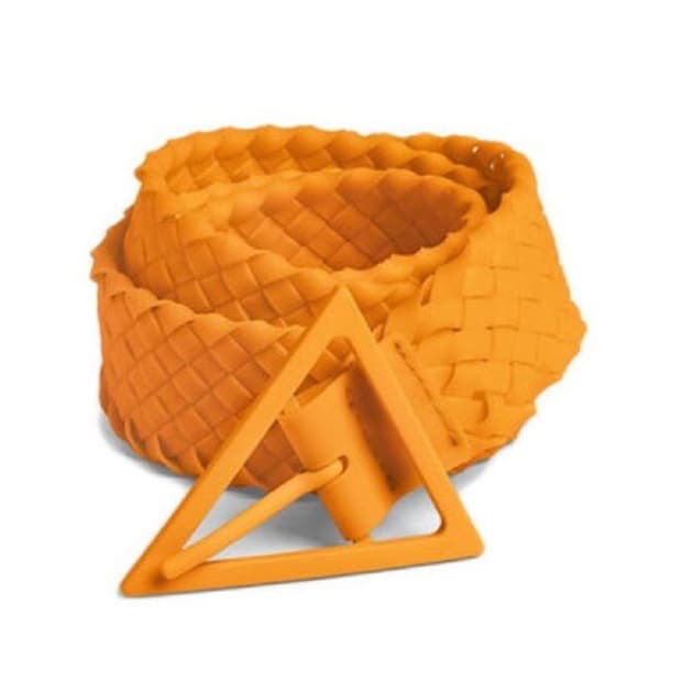 보테가베네타 삼각버클 인트레치오 러버 벨트 