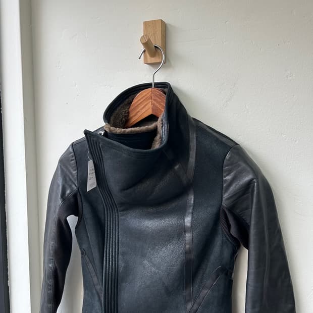 16311 - 릭오웬스 우먼 램스킨 레더 램프 자켓