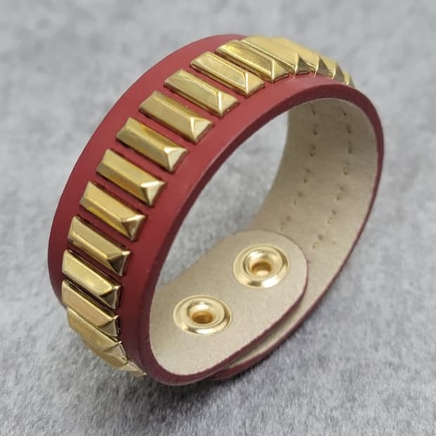 stud leather bracelet