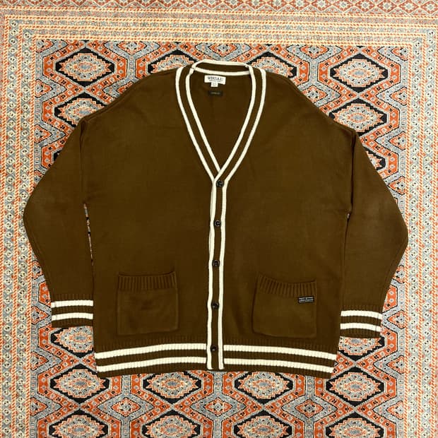 후아유 브라운 루즈핏 가디건 남성M 