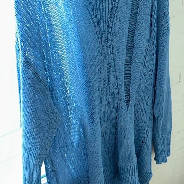 썸머 블루 오버핏 니트