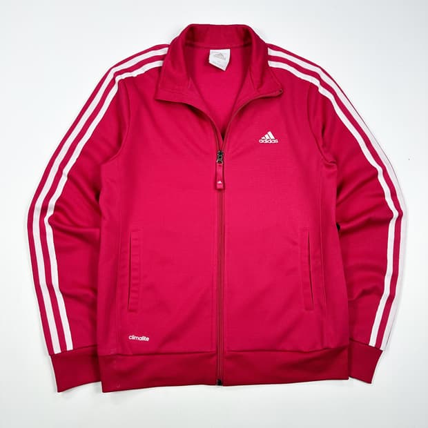 아디다스 og 미니멀 삼선 져지 핫핑크