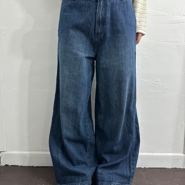 grl wide denim pants